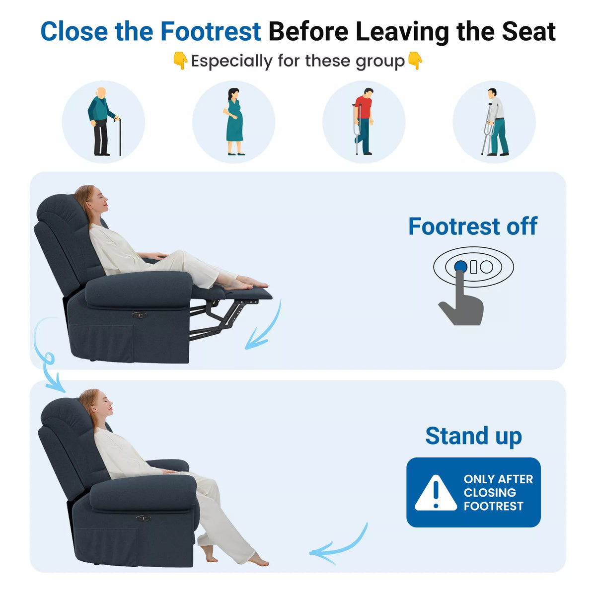 Annie’s Fashion Power Recliner Chair – Electric Adjustable Reclining Chair for Living Room Comfort