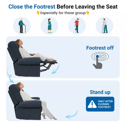Annie’s Fashion Power Recliner Chair – Electric Adjustable Reclining Chair for Living Room Comfort