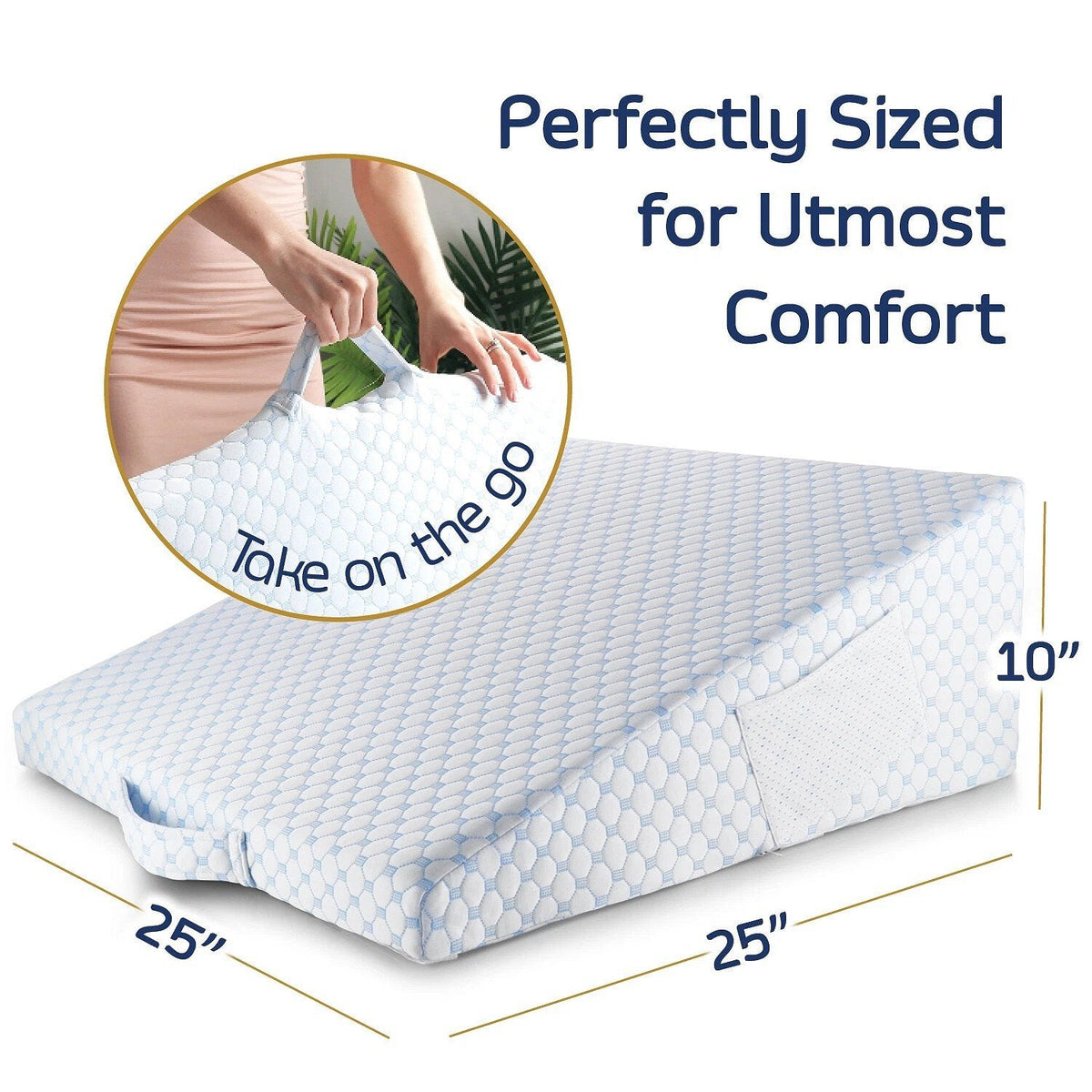 Annie’s Fashion Adjustable Memory Foam Wedge Pillow with Cooling
