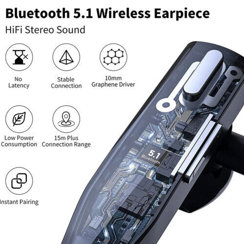 Annie’s Fashion Trucker Dual Mic Wireless Bluetooth 5.1 Noise Cancelling Headset/Earpiece