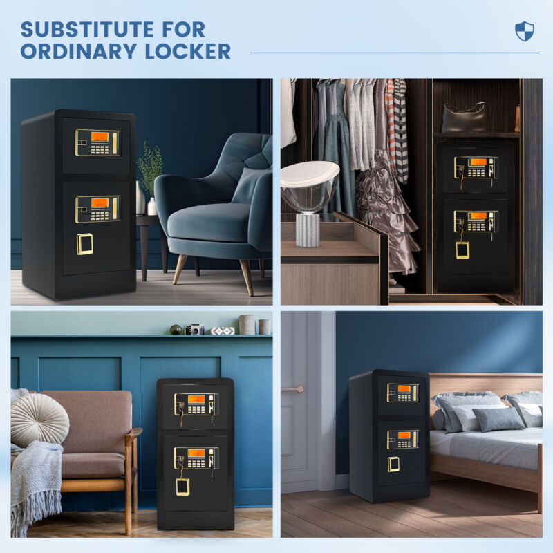 Annie’s Fashion Large Home Safes 4.5Cub Fireproof Double Safes Lockbox Digital Keypad Money Safe
