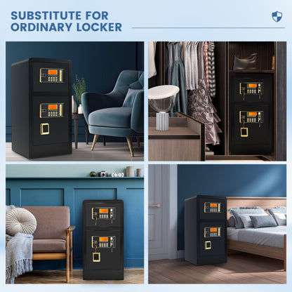Annie’s Fashion Large Home Safes 4.5Cub Fireproof Double Safes Lockbox Digital Keypad Money Safe