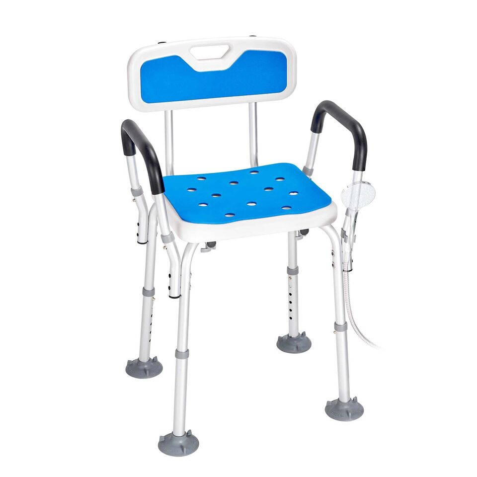 Annie’s Fashion Height Adjustable Shower Chair – Sturdy Bathroom Bath Seat with Non-Slip Feet