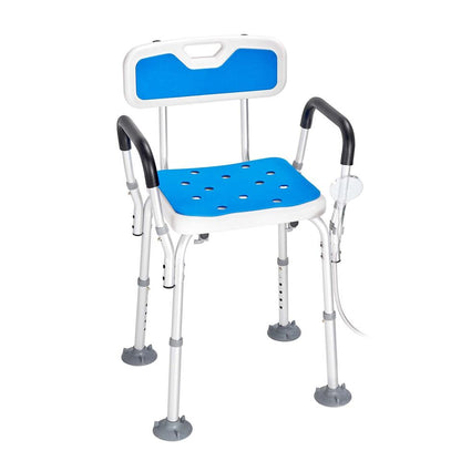Annie’s Fashion Height Adjustable Shower Chair – Sturdy Bathroom Bath Seat with Non-Slip Feet