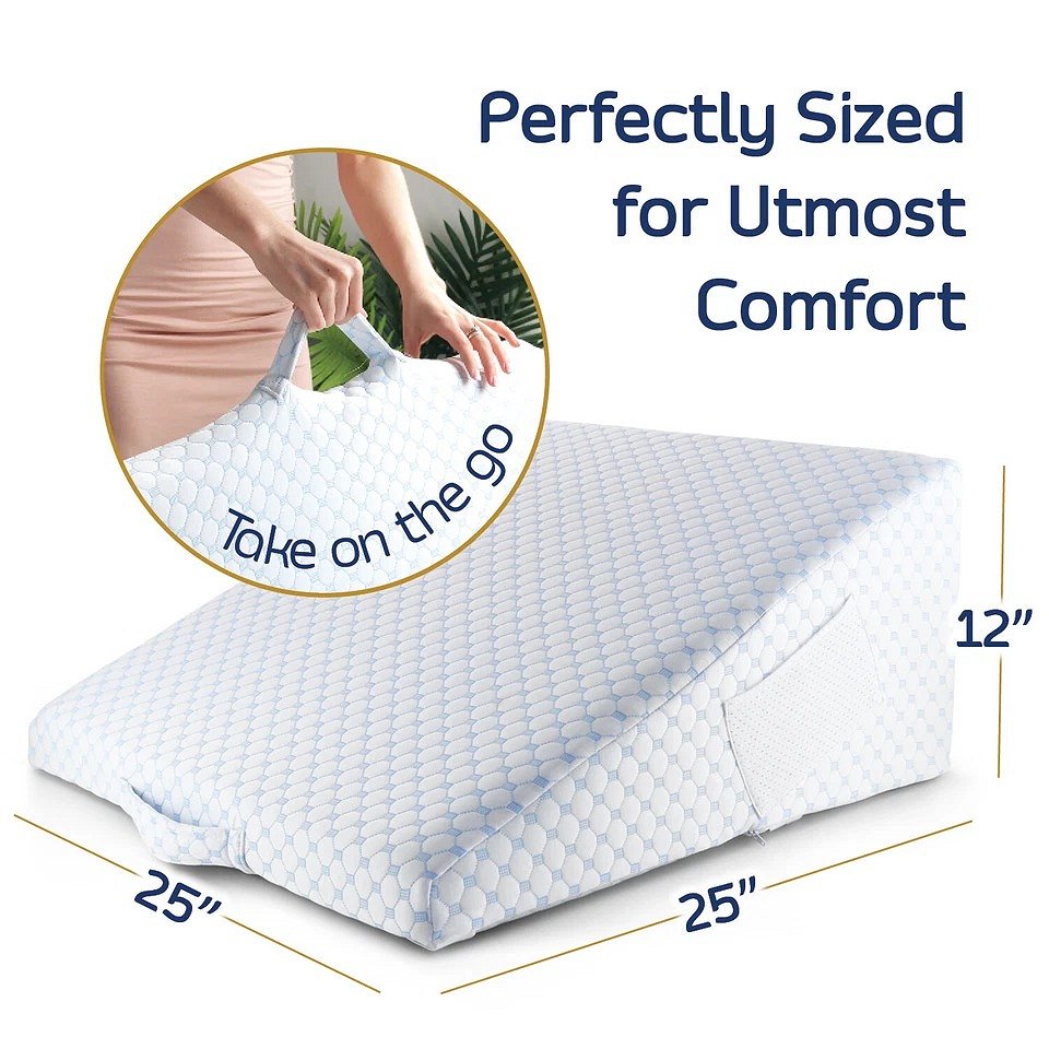 Annie’s Fashion Adjustable Memory Foam Wedge Pillow with Cooling