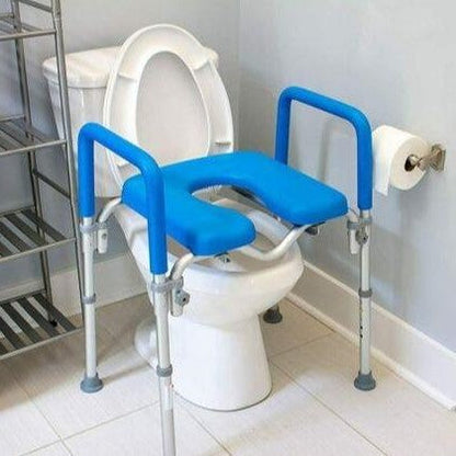 Annie’s Fashion Heavy Duty Raised Toilet Seat Riser with Arms – Adjustable Handicap Toilet Seat for Seniors