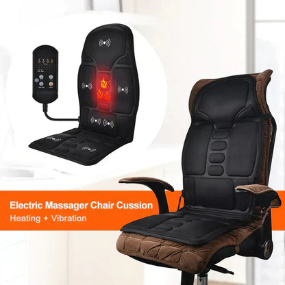 Annie’s Fashion Premium Heated Massage Chair – Back & Neck Cushion with Full-Body Support