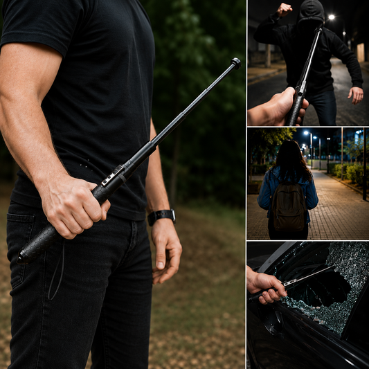 Annies-fashion – Automatic Self-Defense Walking Stick | Quick-Deploy Mechanism, Adjustable Height, Ergonomic Grip & Enhanced Stability