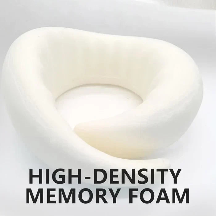 Snail Style Memory Foam Travel Curved Neck Pillow - U-shaped, Portable, Adjustable Support Neck Brace Pillow