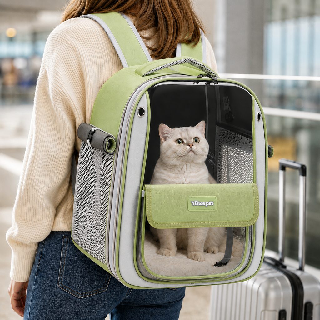 Transparent Cat Backpack Carrier for Travel & Vet Visits - Breathable, Roomy Pet Backpack for More Comfortable Trips