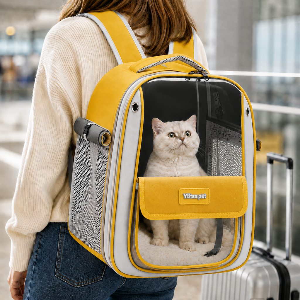 Transparent Cat Backpack Carrier for Travel & Vet Visits - Breathable, Roomy Pet Backpack for More Comfortable Trips