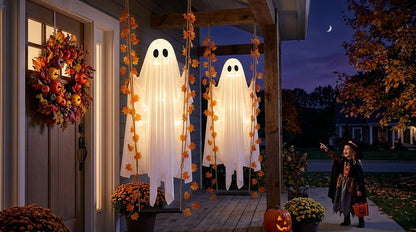 Annies-fashion – Illuminated Swinging Halloween Ghost Decoration