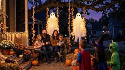 Annies-fashion – Illuminated Swinging Halloween Ghost Decoration
